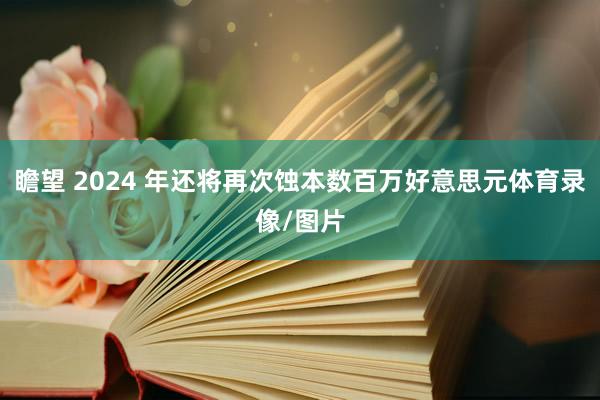 瞻望 2024 年还将再次蚀本数百万好意思元体育录像/图片