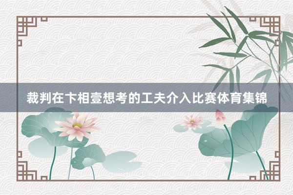裁判在卞相壹想考的工夫介入比赛体育集锦