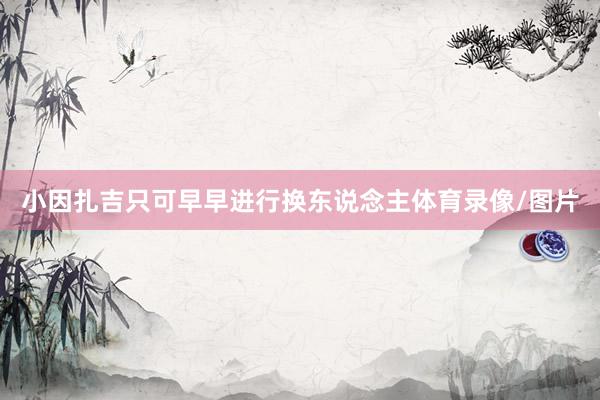 小因扎吉只可早早进行换东说念主体育录像/图片