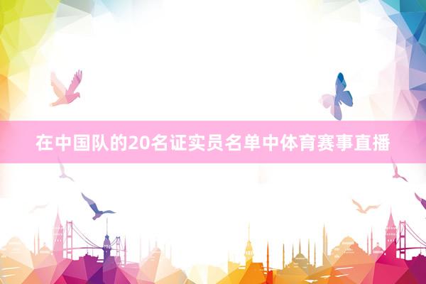 在中国队的20名证实员名单中体育赛事直播