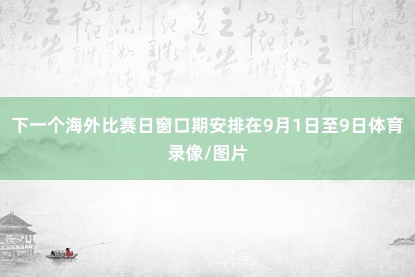 下一个海外比赛日窗口期安排在9月1日至9日体育录像/图片
