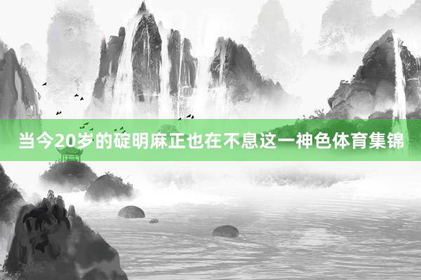 当今20岁的碇明麻正也在不息这一神色体育集锦