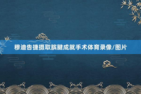 穆迪告捷摄取膑腱成就手术体育录像/图片
